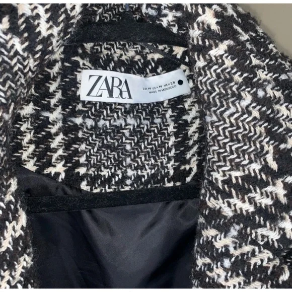Zara Oversized Houndstooth Coat - Picture 10 of 16